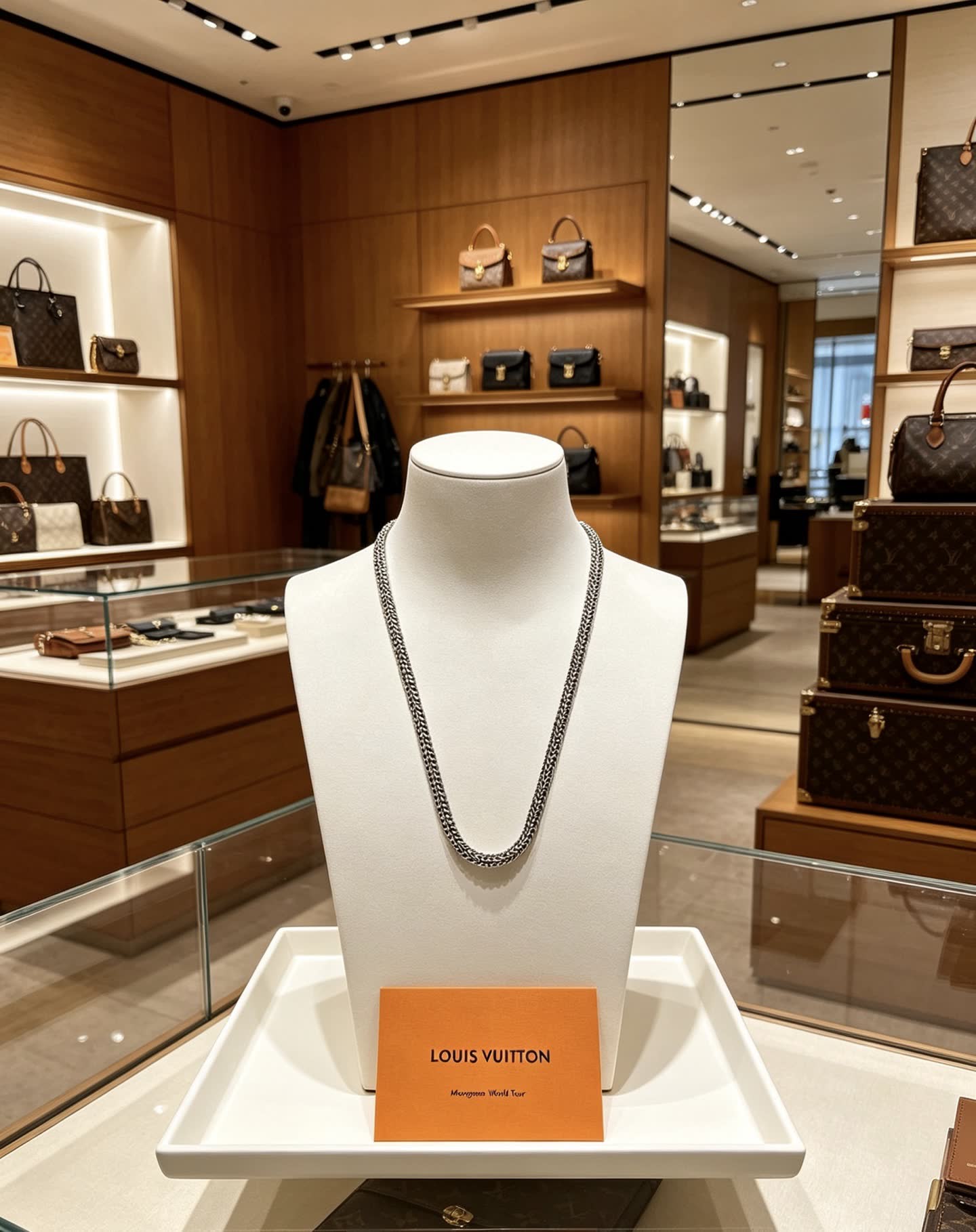 Louis Vuitton Silver Chain Necklace
